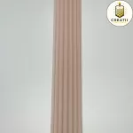 Lumânare Turnată Conic Striat Bej