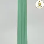 Lumânare Turnată Conic Striat Verde Baby