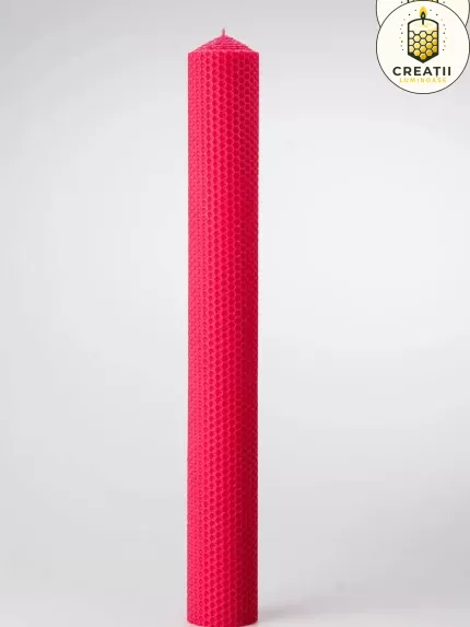 Lumânare din ceară naturală MAGENTA D5cm