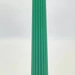 Lumânare Turnată Conic Striat Verde Smarald
