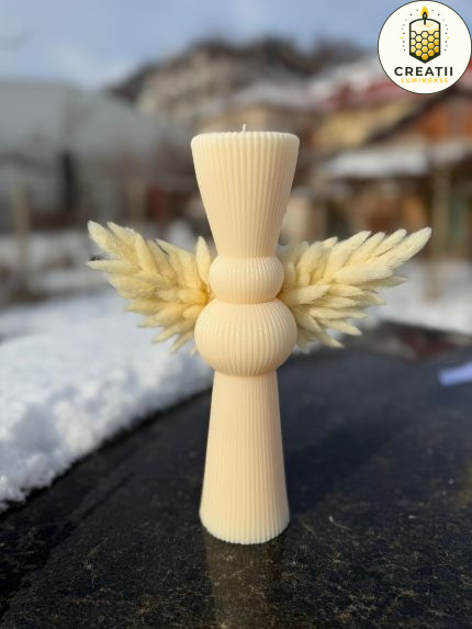 Lumânare Clepsidră Angel Ivory