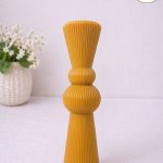 Lumânare Turnată Striată Clepsidră Ceară Naturală